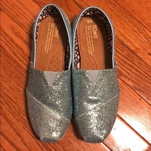 Sparkly Blue Glitter Toms